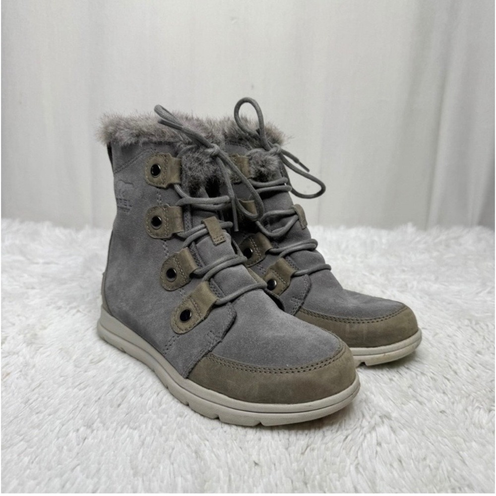 Sorel Explorer Joan Waterproof Winter Boots Quarry Grey NL3423-048 Womens 9.5 - Picture 8 of 10